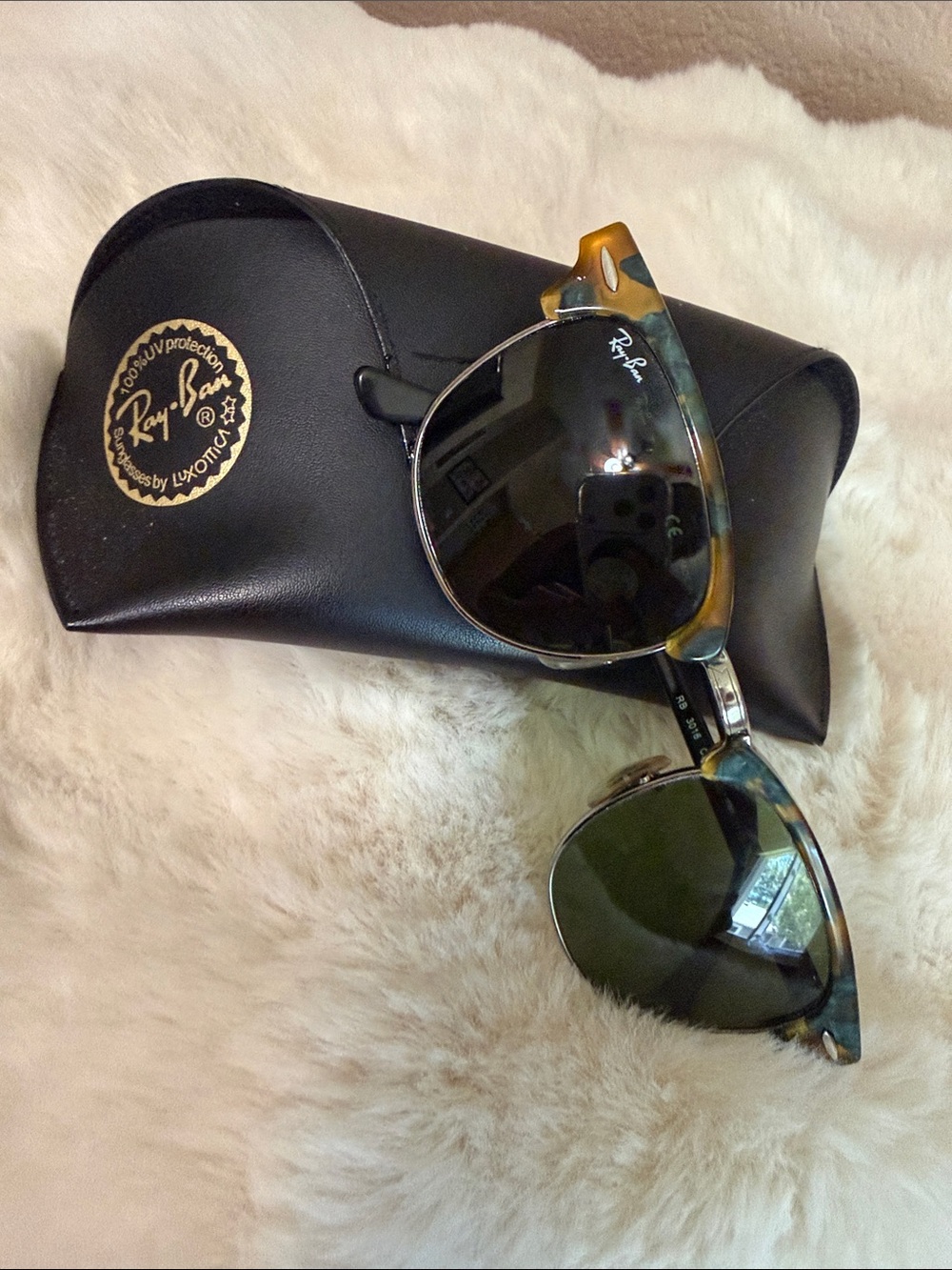 Ray-Ban Clubmaster 3016 Tortoiseshell  Sunglasses with Case